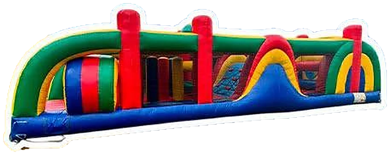 Carrera de obstáculos inflable de 40 pies de largo